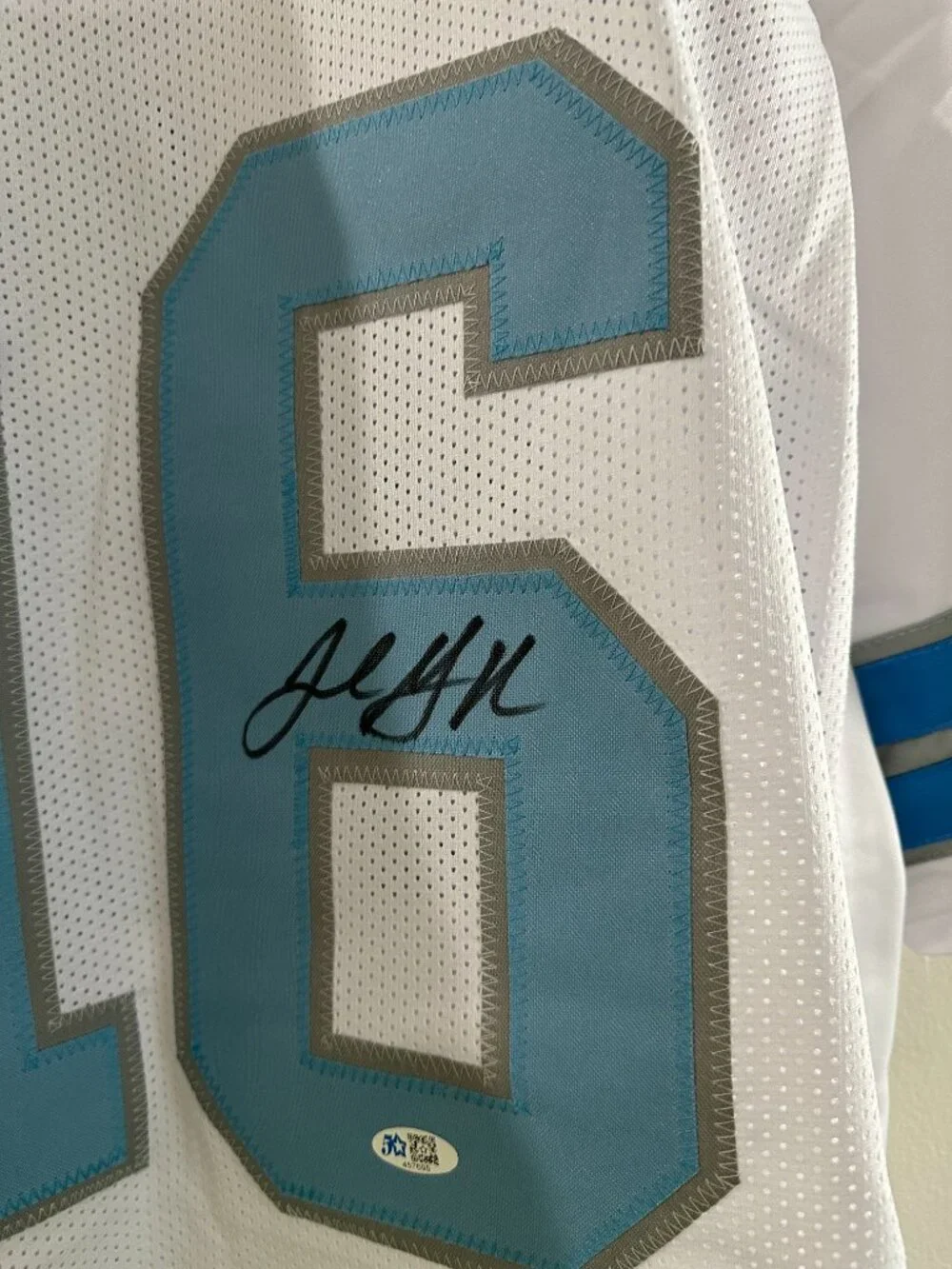 JARED GOFF SIGNED DETROIT LIONS AUTOGRAPHED CUSTOM FOOTBALL JERSEY W/COA XL 696 - Picture 4 of 11